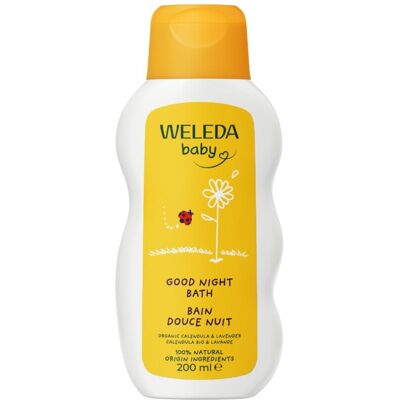 Weleda Baby Good Night Baby Bath, Bath Soak with Organic Calendula & Lavender, D Weleda Baby Good Night Baby Bath, Bath Soak with Organic Calendula & Lavender, D
