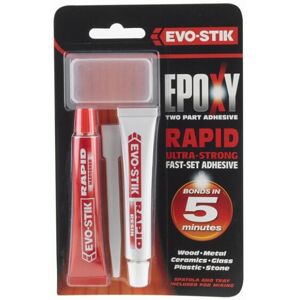 Evo-Stik Rapid Two Part Epoxy - 2 x 15ml Tubes Evo-Stik Rapid Two Part Epoxy - 2 x 15ml Tubes