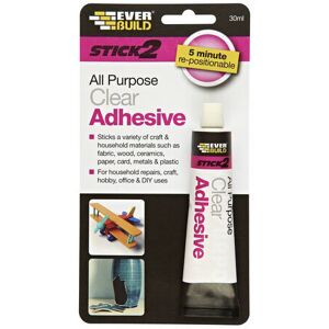 EVERBUILD STICK 2 ALL PURPOSE ADHESIVE, 30ML, S2CLEAR EVERBUILD STICK 2 ALL PURPOSE ADHESIVE, 30ML, S2CLEAR