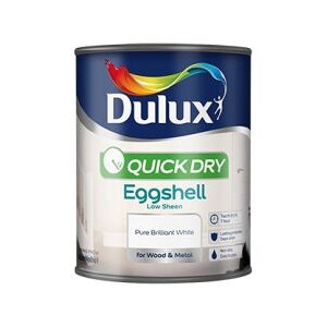 Dulux - Quick Dry Eggshell Paint - 750 ml - Pure Brilliant White - Paint Dulux - Quick Dry Eggshell Paint - 750 ml - Pure Brilliant White - Paint