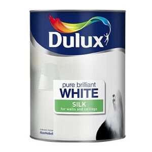 Dulux Pure Brilliant White Paint, 2.5 L - Silk Dulux Pure Brilliant White Paint, 2.5 L - Silk