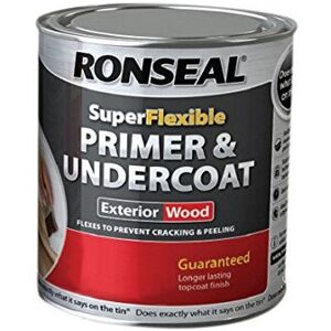 Ronseal RSLEWPGRY750 Super Flexible Wood Primer and Undercoat Grey 750 ml Ronseal RSLEWPGRY750 Super Flexible Wood Primer and Undercoat Grey 750 ml