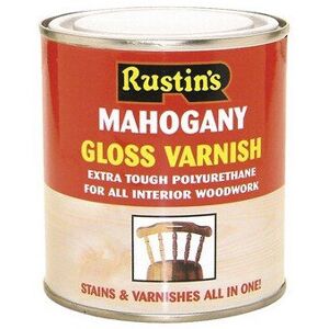 Rustins POGM500 Polyurethane Varnish & Stain Gloss Mahogany 500ml Rustins POGM500 Polyurethane Varnish & Stain Gloss Mahogany 500ml