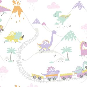 Unbranded Holden Dino Town Dinosaur Pattern Childrens Wallpaper Unbranded Holden Dino Town Dinosaur Pattern Childrens Wallpaper