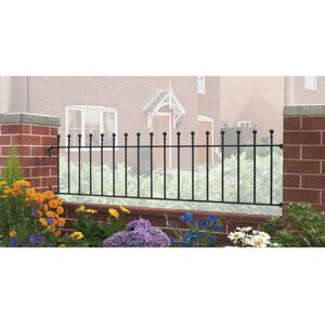 Manor Gates (1830mm GAP X 455mm High Galvanised) Manor Ball Top Railing Metal Wrought Iron F Manor Gates (1830mm GAP X 455mm High Galvanised) Manor Ball Top Railing Metal Wrought Iron F