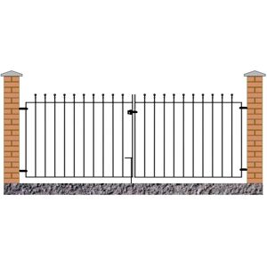 Manor Gates (3353mm (11ft) GAP X 915mm High) Manor Ball Top Flat Driveway Garden Gates metal Manor Gates (3353mm (11ft) GAP X 915mm High) Manor Ball Top Flat Driveway Garden Gates metal