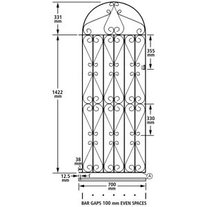 (762mm GAP X 1753mm High Galvanised) Regent Scroll Tall Garden Gates galvanised (762mm GAP X 1753mm High Galvanised) Regent Scroll Tall Garden Gates galvanised