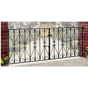 (2438mm (8ft) GAP X 914mm High Galvanised) Regent Scroll Driveway Garden Gates m (2438mm (8ft) GAP X 914mm High Galvanised) Regent Scroll Driveway Garden Gates m