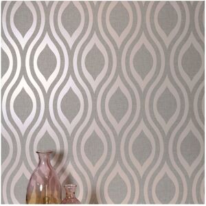 Arthouse Luxe Ogee Geo Wave Metallic Textured Vinyl Retro Wallpaper 910201 Arthouse Luxe Ogee Geo Wave Metallic Textured Vinyl Retro Wallpaper 910201