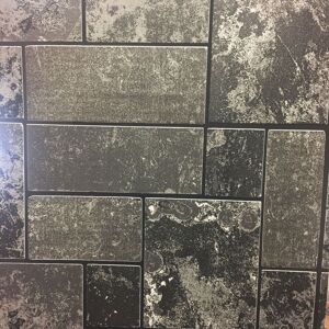 AS Creation Black Glitter Brick Slate Stone Wallpaper Tile Kitchen & Bathroom Textured Vinyl AS Creation Black Glitter Brick Slate Stone Wallpaper Tile Kitchen & Bathroom Textured Vinyl