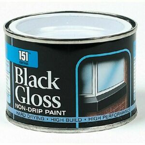 151 Coatings Window Sill Black Gloss Non Drip Paint High Build Performance 180ml 151 Coatings Window Sill Black Gloss Non Drip Paint High Build Performance 180ml