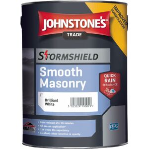 Johnstone's 5LTR - JOHNSTONES TRADE STORMSHIELD SMOOTH MASONRY BRILLIANT WHITE Johnstone's 5LTR - JOHNSTONES TRADE STORMSHIELD SMOOTH MASONRY BRILLIANT WHITE
