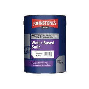 Johnstone's Johnstones Trade Aqua Water Based Satin Brilliant White 5L with Avenue touch up Johnstone's Johnstones Trade Aqua Water Based Satin Brilliant White 5L with Avenue touch up