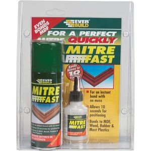 Everbuild Mitre Fast Two Part Bonding Kit, 50 g Adhesive / 200 ml Activator Everbuild Mitre Fast Two Part Bonding Kit, 50 g Adhesive / 200 ml Activator