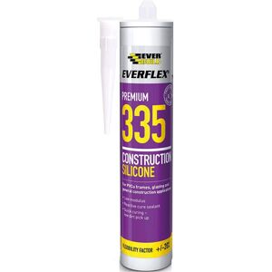 Everbuild Everflex 335 Premium Construction Silicone Sealant, Brown, 295 ml Everbuild Everflex 335 Premium Construction Silicone Sealant, Brown, 295 ml