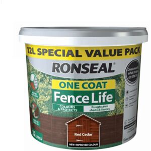 12L Red Cedar Ronseal One Coat Fence & Shed Paint 12L Red Cedar Ronseal One Coat Fence & Shed Paint