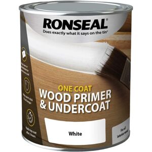Ronseal One Coat Wood Primer & Undercoat White 750ml Ronseal One Coat Wood Primer & Undercoat White 750ml