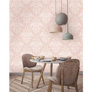Holden Decor - Harlen Woodland Dasmask Luxury Wallpaper - Coral Pink - 90161 Holden Decor - Harlen Woodland Dasmask Luxury Wallpaper - Coral Pink - 90161