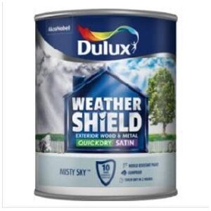 Dulux Weathershield Exterior Satin 750ml Misty Sky – 10-Year Weather Protection Dulux Weathershield Exterior Satin 750ml Misty Sky – 10-Year Weather Protection