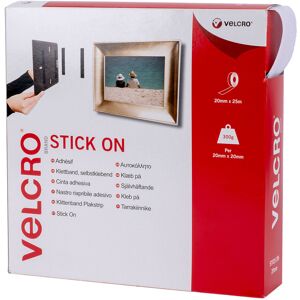 VELCRO Brand VEL-EC60354 Stick On Roll 20mm x 25m - White VELCRO Brand VEL-EC60354 Stick On Roll 20mm x 25m - White