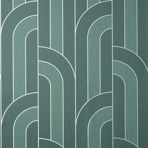 Fine Decor Cascade Arch Emerald Silver Wallpaper FD42842 Fine Decor Cascade Arch Emerald Silver Wallpaper FD42842