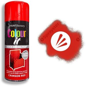 Rapide Colour It Crimson Red Spray Paint Gloss 400ml Rapide Colour It Crimson Red Spray Paint Gloss 400ml