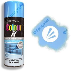 Rapide Colour It Sky Blue Spray Paint Gloss 400ml Rapide Colour It Sky Blue Spray Paint Gloss 400ml