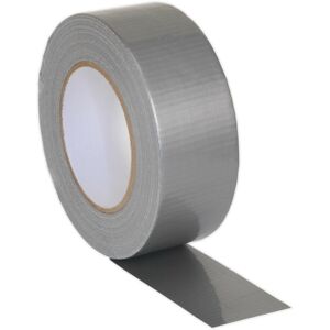 Loops 48mm x 50m SILVER Duct Tape Roll - EASY TEAR - High Tack Moisture Resistant Seal Loops 48mm x 50m SILVER Duct Tape Roll - EASY TEAR - High Tack Moisture Resistant Seal