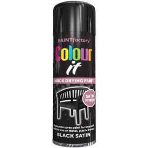 Rapide 250ml All-Purpose Black Satin Spray Paint - Fast-Drying for Metal, Wood & Plasti Rapide 250ml All-Purpose Black Satin Spray Paint - Fast-Drying for Metal, Wood & Plasti