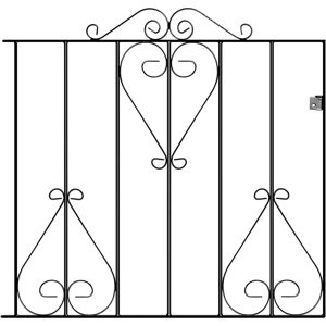 BIC (991mm Gap X 914mm High) Classic Scroll Metal Garden Gate 914mm High BIC (991mm Gap X 914mm High) Classic Scroll Metal Garden Gate 914mm High