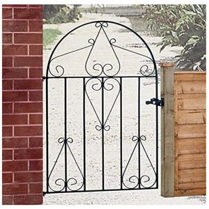BIC (914mm GAP X 1219mm High) Classic Low Bow Top Metal Scroll Garden Gate BIC (914mm GAP X 1219mm High) Classic Low Bow Top Metal Scroll Garden Gate