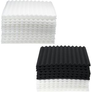 GreenZech (Type C:6xBlack+6xWhite) 12Pcs Wedge Acoustic Foam Tiles Wall Studio Soundproofi GreenZech (Type C:6xBlack+6xWhite) 12Pcs Wedge Acoustic Foam Tiles Wall Studio Soundproofi