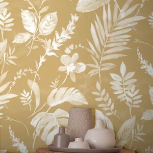 Eden Wallpaper Collection Tane Leaf Mustard Muriva L98902 Eden Wallpaper Collection Tane Leaf Mustard Muriva L98902