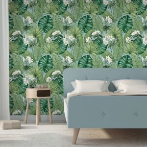 Eden Wallpaper Collection Isla Leaf Blue Muriva M37801 Eden Wallpaper Collection Isla Leaf Blue Muriva M37801