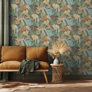 Eden Wallpaper Collection Khasi Jungle Green Muriva M36904 Eden Wallpaper Collection Khasi Jungle Green Muriva M36904