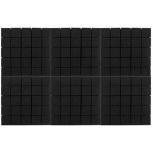 GreenZech (Black) 6pcs Acoustic Panels tiles Studio Soundproofing Sound Foam Wedge KTV Hom GreenZech (Black) 6pcs Acoustic Panels tiles Studio Soundproofing Sound Foam Wedge KTV Hom