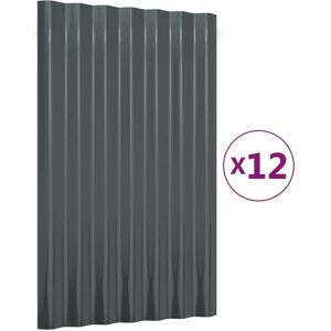 VEX 12 Steel Roof Panels - Antracite - 60x36cm VEX 12 Steel Roof Panels - Antracite - 60x36cm