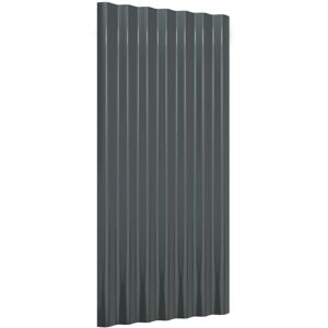 (anthracite, 80 x 36 cm) vidaXL 12/36x Roof Panels Powder-coated Steel Corrugate (anthracite, 80 x 36 cm) vidaXL 12/36x Roof Panels Powder-coated Steel Corrugate