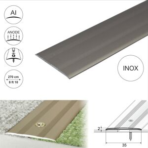 Cayrus (2.7m, Inox) A08 35mm Anodised Aluminium Flat Door Threshold Profile Cayrus (2.7m, Inox) A08 35mm Anodised Aluminium Flat Door Threshold Profile