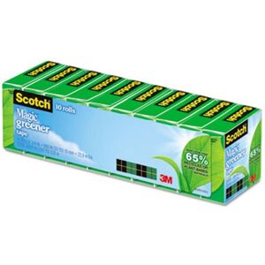 Scotch Magic Greener Tape .75 in. x 900 in. 1 in. Core 10 Rolls-Pack Scotch Magic Greener Tape .75 in. x 900 in. 1 in. Core 10 Rolls-Pack