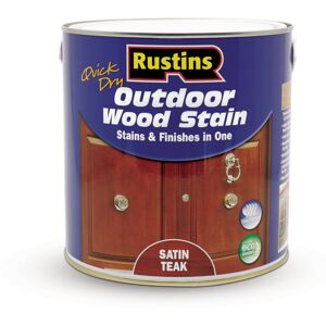 Rustins Quick Dry Outdoor Wood Stain Satin - 2.5ltr Teak Rustins Quick Dry Outdoor Wood Stain Satin - 2.5ltr Teak