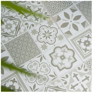 d-c-fix ORIENTAL TILES GREEN peel and stick vinyl floor tiles (30.48cm x 30.48cm) pack q d-c-fix ORIENTAL TILES GREEN peel and stick vinyl floor tiles (30.48cm x 30.48cm) pack q