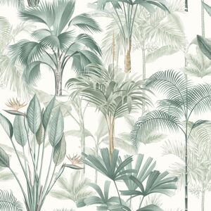 Arthouse King Palm Green Wallpaper Tropical Leaves Botanical White Modern Arthouse King Palm Green Wallpaper Tropical Leaves Botanical White Modern