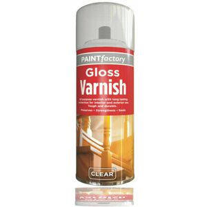 Rapide 250ml Clear Gloss Varnish Spray Exterior, Interior Aerosol All Purpose Rapide 250ml Clear Gloss Varnish Spray Exterior, Interior Aerosol All Purpose