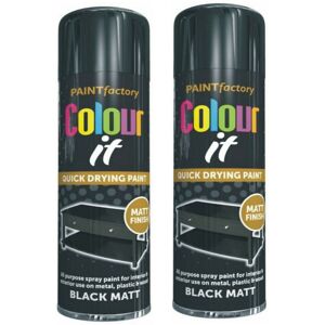 Rapide 2 x 250ml Black Spray Paint Matt finish Interior & Exterior Wood Metal Rapide 2 x 250ml Black Spray Paint Matt finish Interior & Exterior Wood Metal