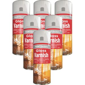 Rapide 6 x 250ml Clear Gloss Varnish Spray Exterior Interior For All Purpose Rapide 6 x 250ml Clear Gloss Varnish Spray Exterior Interior For All Purpose