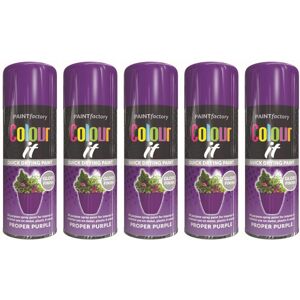 Rapide 5 x 400ml Proper Purple Gloss Spray Car Van Bike wood Plastic Metal Rapide 5 x 400ml Proper Purple Gloss Spray Car Van Bike wood Plastic Metal