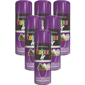 Rapide 6 x 400ml Proper Purple Gloss Spray Car Van Bike wood Plastic Metal Rapide 6 x 400ml Proper Purple Gloss Spray Car Van Bike wood Plastic Metal