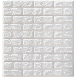 GreenZech (White) 3D Brick DIY Wall Sticker Self-adhesive Waterproof Panels Wallpaper Deca GreenZech (White) 3D Brick DIY Wall Sticker Self-adhesive Waterproof Panels Wallpaper Deca