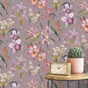 Elegant Homes (Rasch) Lilac Floral Orchid Wallpaper Pink Green Exotic Tropical Leaves Rasch 283661 Elegant Homes (Rasch) Lilac Floral Orchid Wallpaper Pink Green Exotic Tropical Leaves Rasch 283661